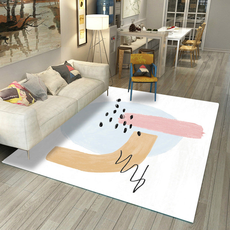 Vivolux | Morandi Farbe Parlor Teppich Westliches Farbblock Teppich Synthetisch Rutschfest Waschbar Innen Teppich