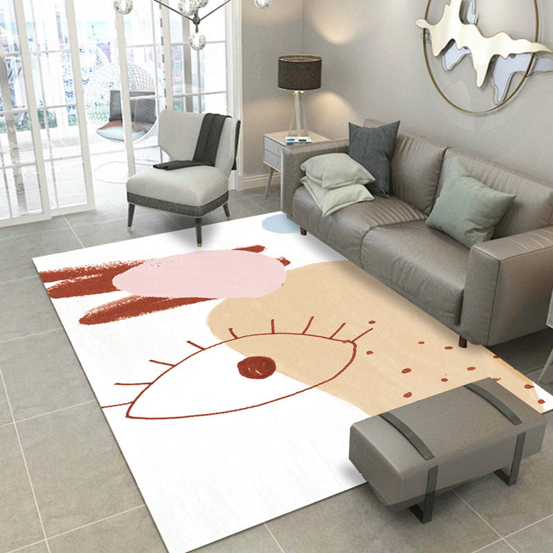 Vivolux | Morandi Farbe Parlor Teppich Westliches Farbblock Teppich Synthetisch Rutschfest Waschbar Innen Teppich