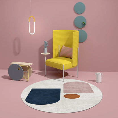 Vivolux | Kreativer Schlafzimmerteppich Mehrfarbig Farbblockteppich Polypropylen Waschbar Haustierfreundlich Rutschfester Teppich