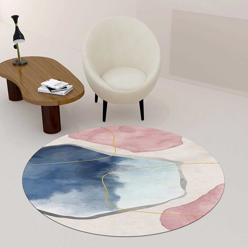 Vivolux | Kreativer Schlafzimmerteppich Mehrfarbig Farbblockteppich Polypropylen Waschbar Haustierfreundlich Rutschfester Teppich