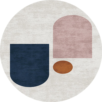 Vivolux | Kreativer Schlafzimmerteppich Mehrfarbig Farbblockteppich Polypropylen Waschbar Haustierfreundlich Rutschfester Teppich
