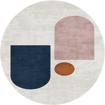 Vivolux | Kreativer Schlafzimmerteppich Mehrfarbig Farbblockteppich Polypropylen Waschbar Haustierfreundlich Rutschfester Teppich