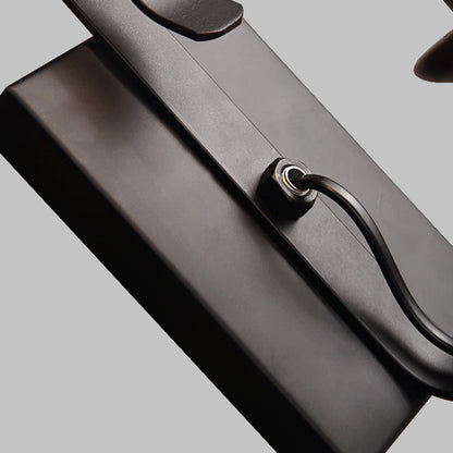 Vivolux | Einzelne Licht Amber Glas Wandlampe Vintage Stil Matt Schwarz Kerosin Wohnzimmer Wand Sconce mit gebogenem Arm