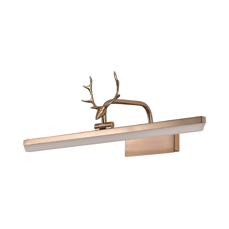 Vivolux | 16"/22"/28" W Rechthoekige Vanity Spiegel Licht met Dierentanden Rotatable Moderne Acryl Wandverlichting in Zwart/Goud/Wit