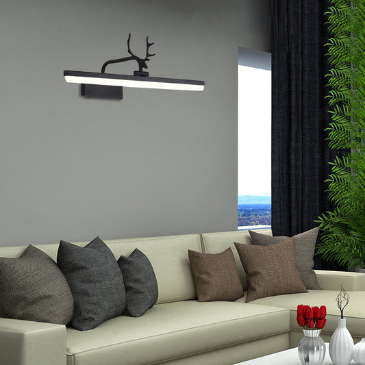 Vivolux | 16"/22"/28" W Rechthoekige Vanity Spiegel Licht met Dierentanden Rotatable Moderne Acryl Wandverlichting in Zwart/Goud/Wit