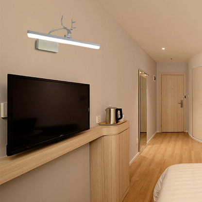 Vivolux | 16"/22"/28" W Rechthoekige Vanity Spiegel Licht met Dierentanden Rotatable Moderne Acryl Wandverlichting in Zwart/Goud/Wit