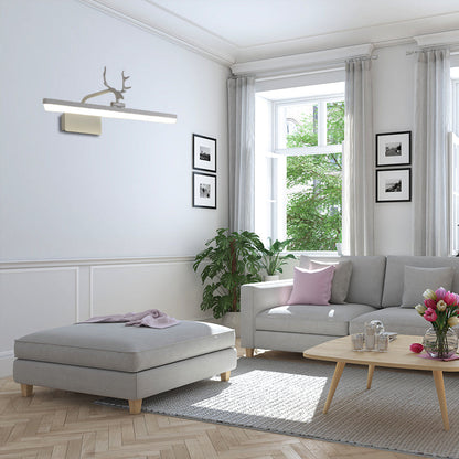 Vivolux | 16"/22"/28" W Rechthoekige Vanity Spiegel Licht met Dierentanden Rotatable Moderne Acryl Wandverlichting in Zwart/Goud/Wit