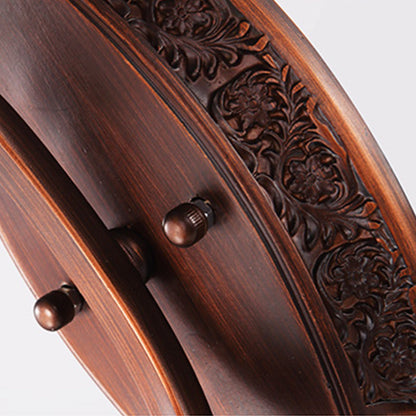 Vivolux | 1-Licht Frosted Glas Wandlicht Vintage Stil Rood Bruin Bloem Slaapkamer Wandlamp mit Kromme Arm