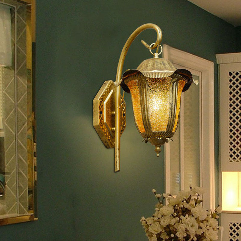 Vivolux | 1 Kopf Wandmontage Licht Marokkanische Glocke Eisen Wandlicht Leuchte in Messing für Wohnzimmer