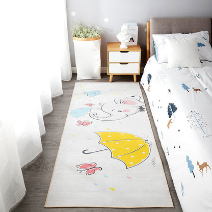 Vivolux | Schöner Kinderzimmerteppich Mehrfarbiger Tierdruckbereichsteppich Polypropylen Rutschfeste Unterlage Pflegeleichter Teppich