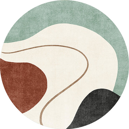 Vivolux | Luxus Wohnzimmer Teppich Mehrfarbig Farbblock Bereich Teppich Polypropylen Anti-Rutsch Haustierfreundlich Teppich