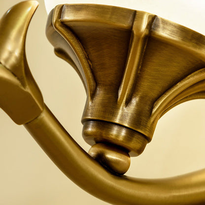 Vivolux | Frosted Glass Messing Wandlamp Bell 1/2-Bol Vintage Wandverlichting met Elliptische Achterplaat voor Studie