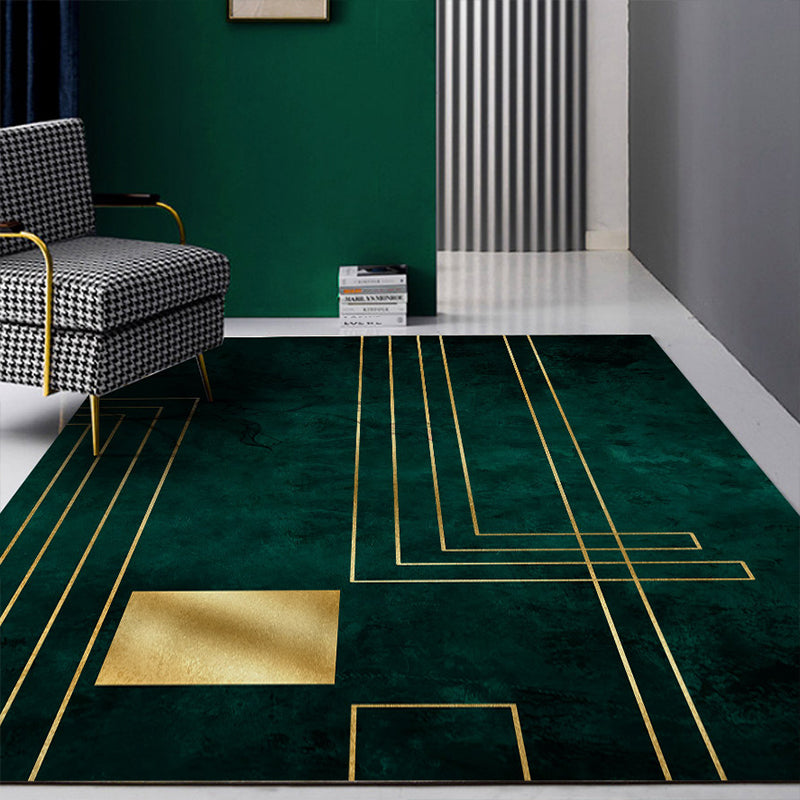 Vivolux | Eenvoudig Geometrisch Print Tapijt Meerkleurig Synthetisch Antislip Machinewasbaar Gebiedskleed voor Woonkamer