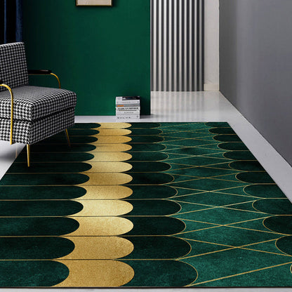 Vivolux | Eenvoudig Geometrisch Print Tapijt Meerkleurig Synthetisch Antislip Machinewasbaar Gebiedskleed voor Woonkamer