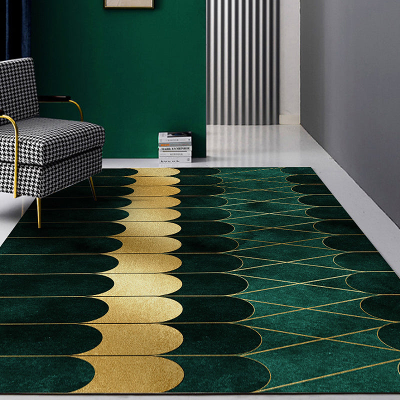 Vivolux | Eenvoudig Geometrisch Print Tapijt Meerkleurig Synthetisch Antislip Machinewasbaar Gebiedskleed voor Woonkamer