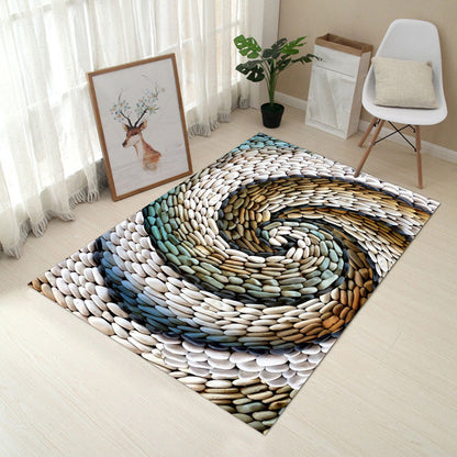 Vivolux | Meerkleurig creatief tapijt van polypropyleen, bloemenbedrukt tapijt, antislip, wasbaar, huisdierenvriendelijk tapijt voor decoratie