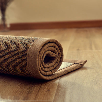 Vivolux | Lässiger Mehrfarbiger Schlichter Teppich Flachs Kabine Teppich Rutschfest Pflegeleicht Waschbarer Innenraumteppich zur Dekoration