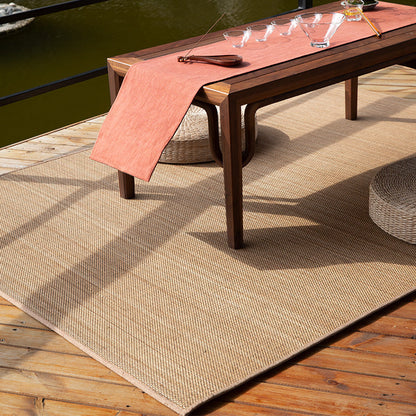 Vivolux | Lässiger Mehrfarbiger Schlichter Teppich Flachs Kabine Teppich Rutschfest Pflegeleicht Waschbarer Innenraumteppich zur Dekoration