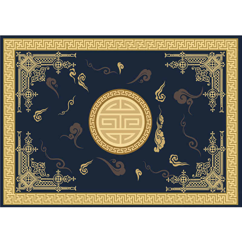 Vivolux | Klassischer Zen Druck Teppich Mehrfarbiger Chinesischer Teppich Polypropylen Anti-Rutsch Rückseite Haustierfreundlich Fleckenresistenter Teppich für Zuhause