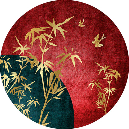 Vivolux | Klassischer Mehrfarbiger Asien-Teppich Polyester Botanics Teppich Fleckenresistent Rutschfeste Rückseite Maschinenwaschbar Teppich für das Wohnzimmer