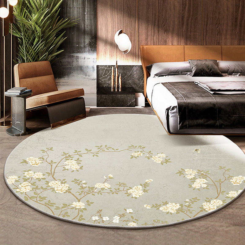 Vivolux | Klassiek Bloem en Vogel Tapijt Multicolor Chinese Tapijt Synthetisch Antislip Achterkant Vlekbestendig Tapijt voor Deco