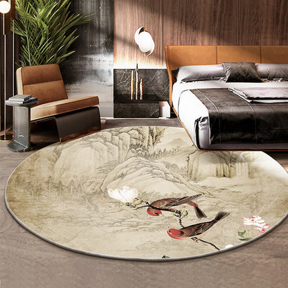 Vivolux | Klassiek Bloem en Vogel Tapijt Multicolor Chinese Tapijt Synthetisch Antislip Achterkant Vlekbestendig Tapijt voor Deco