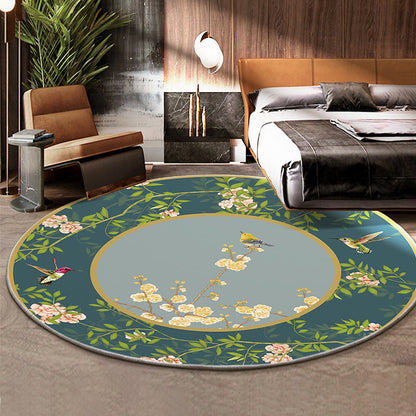 Vivolux | Klassiek Bloem en Vogel Tapijt Multicolor Chinese Tapijt Synthetisch Antislip Achterkant Vlekbestendig Tapijt voor Deco
