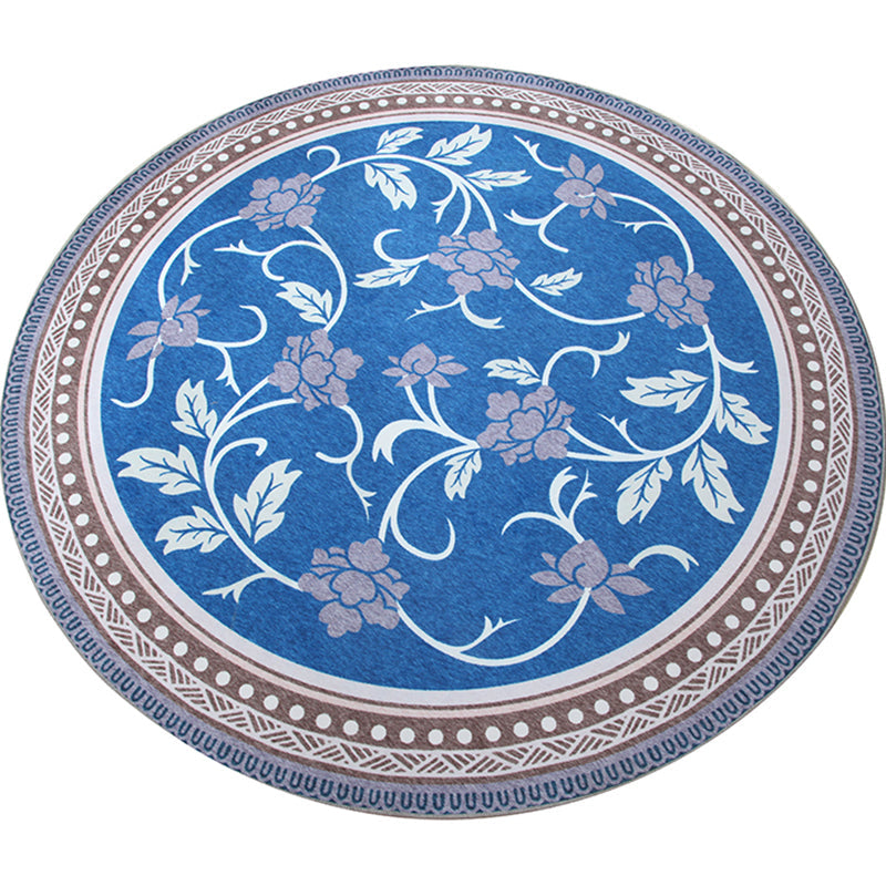 Vivolux | Chinesische Landschaft Druck Teppich Mehrfarbig Polypropylen Teppich Anti-Rutsch Rücken Fleckenbeständig Haustierfreundlicher Teppich für Wohnzimmer