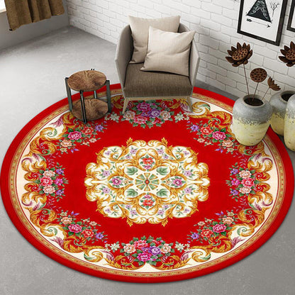 Vivolux | Chinesische Landschaft Druck Teppich Mehrfarbig Polypropylen Teppich Anti-Rutsch Rücken Fleckenbeständig Haustierfreundlicher Teppich für Wohnzimmer