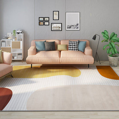Vivolux | Fancy Kleurblok Binnenkleed Multi-Kleur Minimalistisch Kleed Polyester Huisdier Vriendelijk Antislip Achterkant Wasbare Tapijt voor Kamer