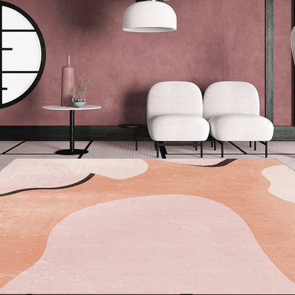 Vivolux | Kreativer geometrischer Farbblockteppich Mehrfarbiger nordischer Teppich synthetisch rutschfest fleckenresistent maschinenwaschbar Teppich für Zuhause