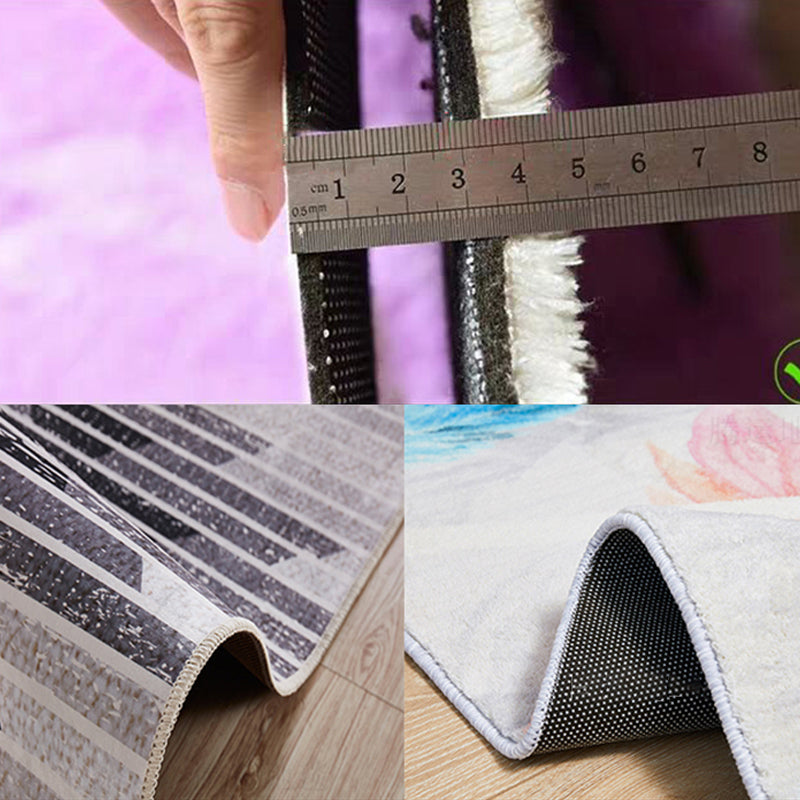 Vivolux | Multicolor Abstract Art Gedruckter Teppich Polypropylen Minimalistischer Teppich Maschinenwaschbar Antirutsch-Rücken Fleckenresistenter Teppich für großes Zimmer