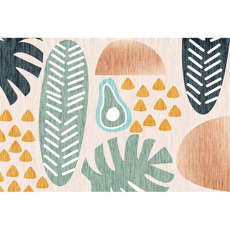 Vivolux | Multi Color Modernist Teppich Synthetik Morandi Farbblock Abstrakter Teppich Waschbar Fleckenresistent Anti-Rutsch Teppich zur Dekoration