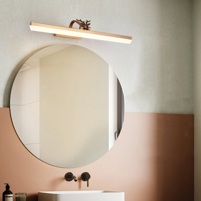 Vivolux | Arm verstelbare LED wandlamp met gewei 17"/23"/31.5" brede acryl LED badverlichting in messing, warm/wit licht