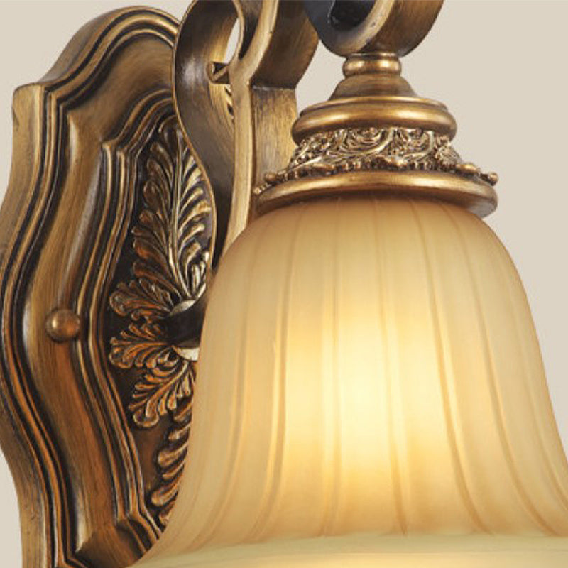 Vivolux | Prismatische Glas Gouden Wandlamp Klokshade 1-Licht Traditionele Wandlamp Voor Foyer