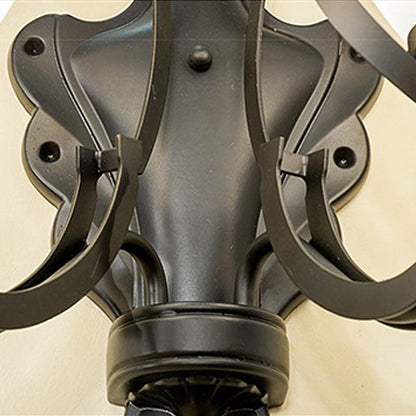 Vivolux | Witte Glas Zwarte Wandlamp Koepel 1/2-Licht Vintage Wandlicht Kandelaar met Bochtige Arm voor Porche