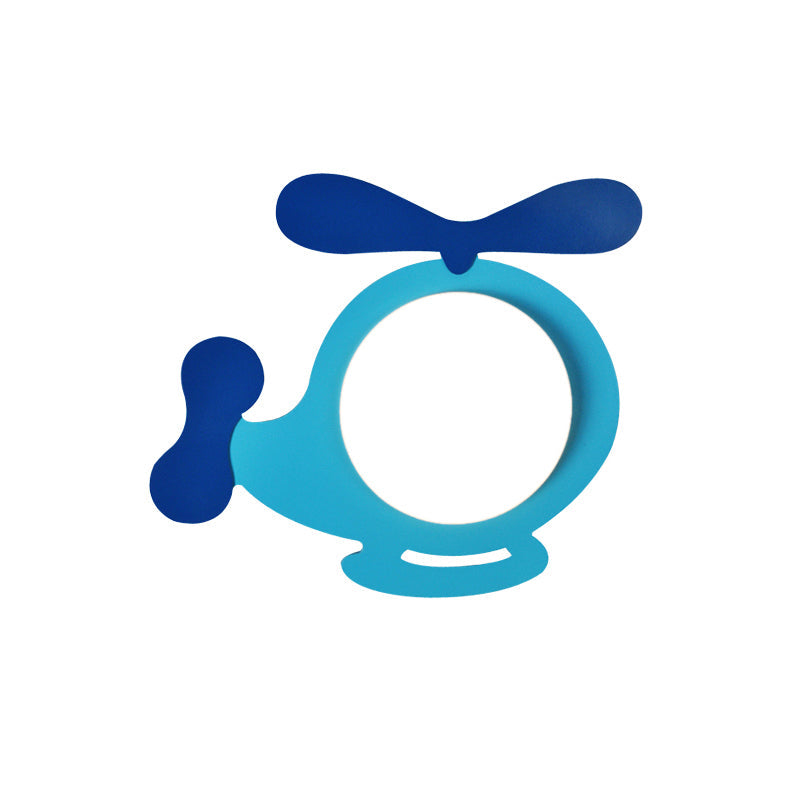 Vivolux | Blaue Neuheitsform Wandlampe Cartoon 1 Glühbirne Holz Wandleuchte mit Ball Milchglas-Schirm