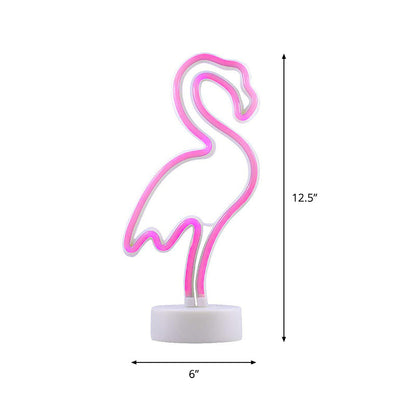 Vivolux | Neon Sign Kleine LED Nachtverlichting Kinderen Plastic Wit Batterij Tafellicht voor Slaapkamer