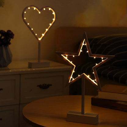 Vivolux | Kerstmodellering Batterij Nachtlamp Creatieve Eenvoudige Plastic Witte LED Tafellamp voor Kinderkamer