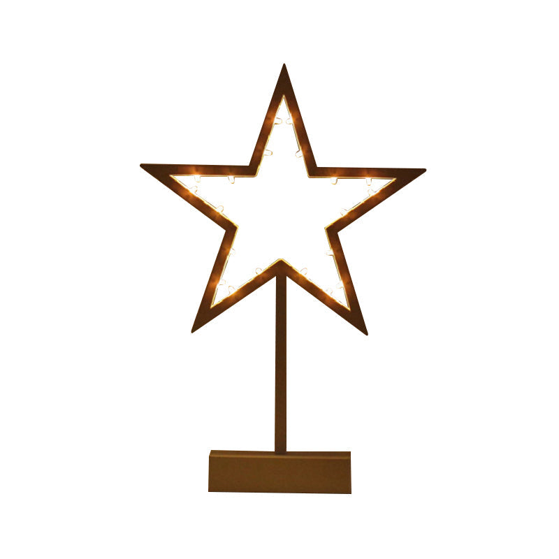 Vivolux | Kerstmodellering Batterij Nachtlamp Creatieve Eenvoudige Plastic Witte LED Tafellamp voor Kinderkamer