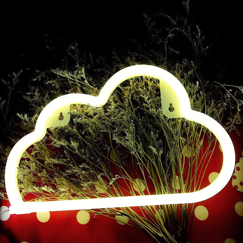 Vivolux | Plastic Cloud LED Wand Nachtverlichting Kinderen Witte Nacht Tafellicht met Oplaadbare USB Plug