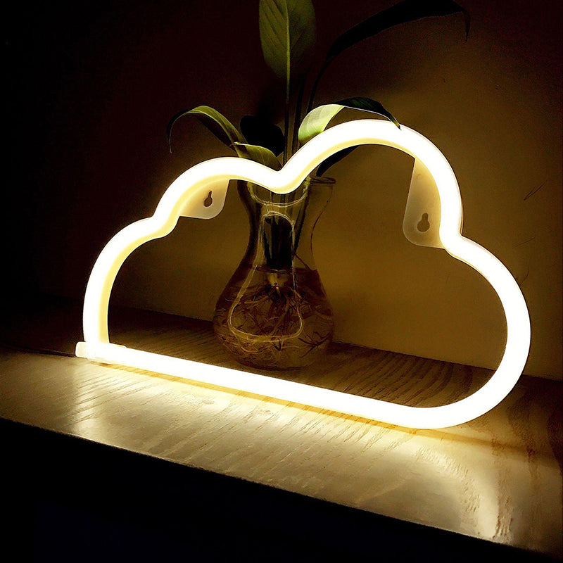Vivolux | Plastic Cloud LED Wand Nachtverlichting Kinderen Witte Nacht Tafellicht met Oplaadbare USB Plug