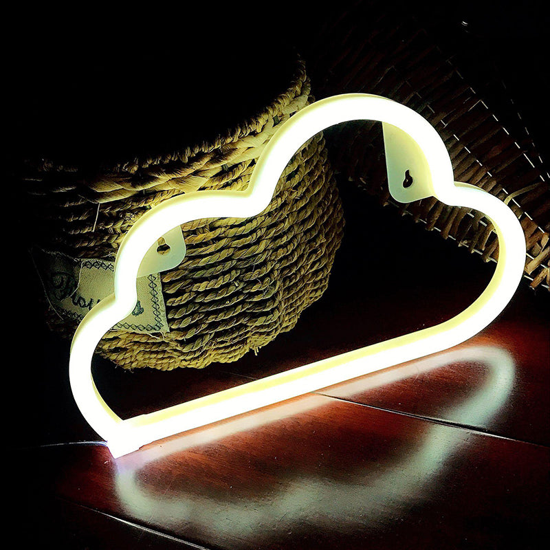 Vivolux | Plastic Cloud LED Wand Nachtverlichting Kinderen Witte Nacht Tafellicht met Oplaadbare USB Plug