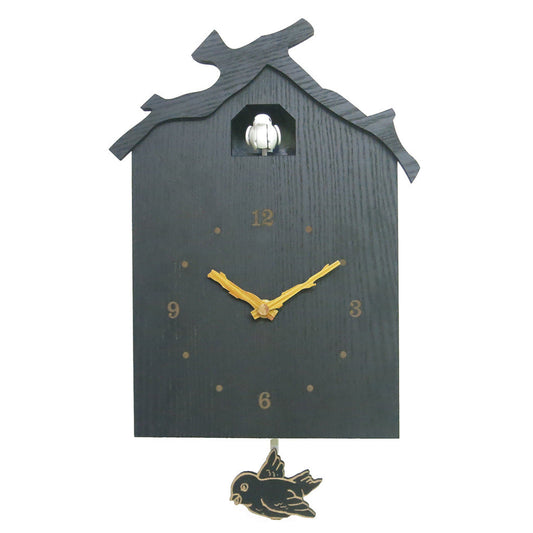 Vivolux | Cuckoo Pendelstille Wanduhr für das Wohnzimmer 12 Zoll