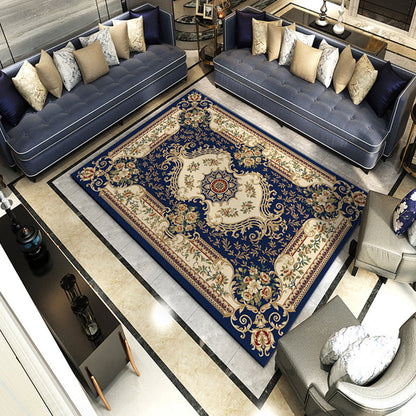 Vivolux | Retro Wohnzimmer Teppich Mehrfarbige Blumen Gedruckter Bereich Teppich Polypropylen Rutschfeste Rücken Haustierfreundlicher Teppich