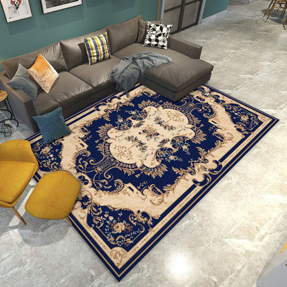 Vivolux | Retro Wohnzimmer Teppich Mehrfarbige Blumen Gedruckter Bereich Teppich Polypropylen Rutschfeste Rücken Haustierfreundlicher Teppich