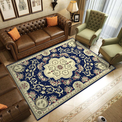 Vivolux | Retro Wohnzimmer Teppich Mehrfarbige Blumen Gedruckter Bereich Teppich Polypropylen Rutschfeste Rücken Haustierfreundlicher Teppich