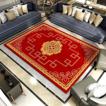 Vivolux | Retro Wohnzimmer Teppich Mehrfarbige Blumen Gedruckter Bereich Teppich Polypropylen Rutschfeste Rücken Haustierfreundlicher Teppich