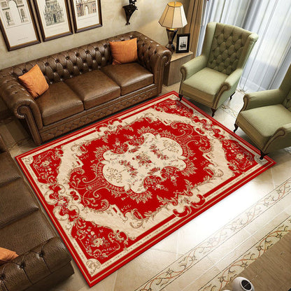 Vivolux | Retro Wohnzimmer Teppich Mehrfarbige Blumen Gedruckter Bereich Teppich Polypropylen Rutschfeste Rücken Haustierfreundlicher Teppich