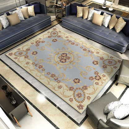 Vivolux | Retro Wohnzimmer Teppich Mehrfarbige Blumen Gedruckter Bereich Teppich Polypropylen Rutschfeste Rücken Haustierfreundlicher Teppich